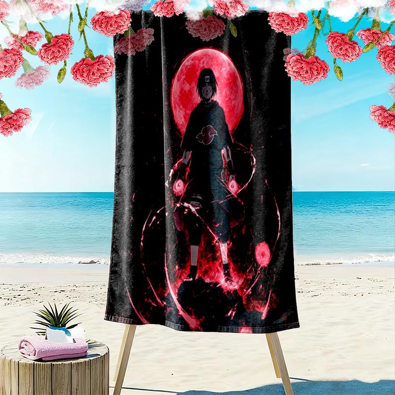 1pc Naruto Beach Towel Ideal Birthday Gift For Family, A Vibrant Beach Towel Suitable for Outdoor Activities