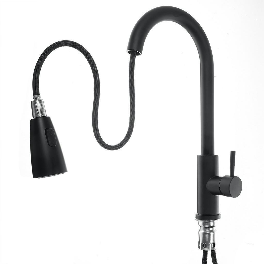 Pull Out Kitchen Faucets Handle 2 Water Mode Kitchen Tap Hole Handle 360 Degree Rotatory Water Mixer Tap Silver /Black New