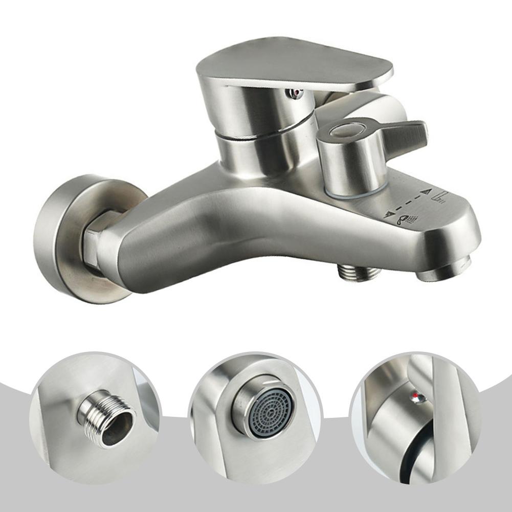 water tap kitchen taps aerator Walls Mounted Shower Mixer Tap in Stainless Steel Offering Both Hot and Cold Water Controls