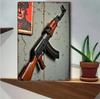 1PC 2D Flat True Man's Toys  8*12inch Metal Sign Retro Military Leader with AK47 Wall Art Decor