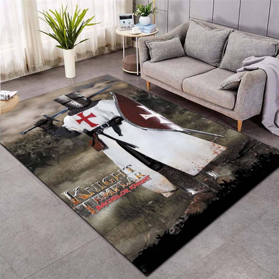 

Knights Templar Cavalier Carpet Килим із мультяшним візерунком Килим з 3D-друком протиковзкий великий килим для вітальні для ванної кімнати 40x120cm
