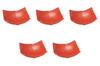 Set of 5 Selenium Red Inch Medium Plates X Small Bowls Setomonohonpo 4.5 [13.8 5.7 Cm]