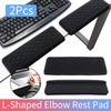 2Pcs L-Shaped Memory Foam Elbow Pillow Ergonomic Desk Edge Cushion Keyboard Wrist Pad Arm Rest Pads for Computer PC Desk Edge