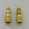 2Pcs AC Refrigerant Adapter SAE External Thread 1/4 Adapter To Charging Hose Pump Brass 5/16 SAE For R410 Valve System