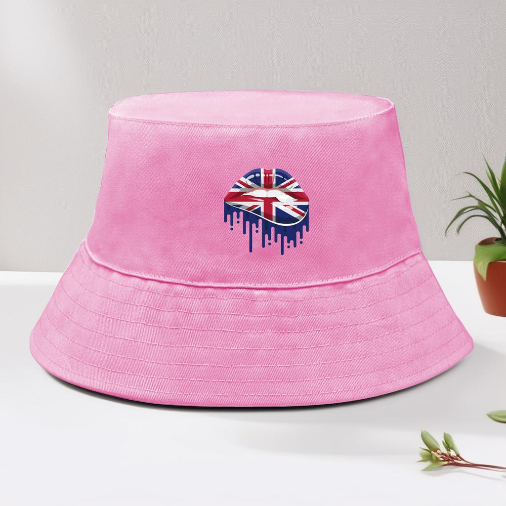 Lips Flag Of Australia Bucket Hat Hip Hop Bucket Hats UV Protection Bucket Hat Woman Fit Sun Hat Ideal Choice For Outdoor Sports