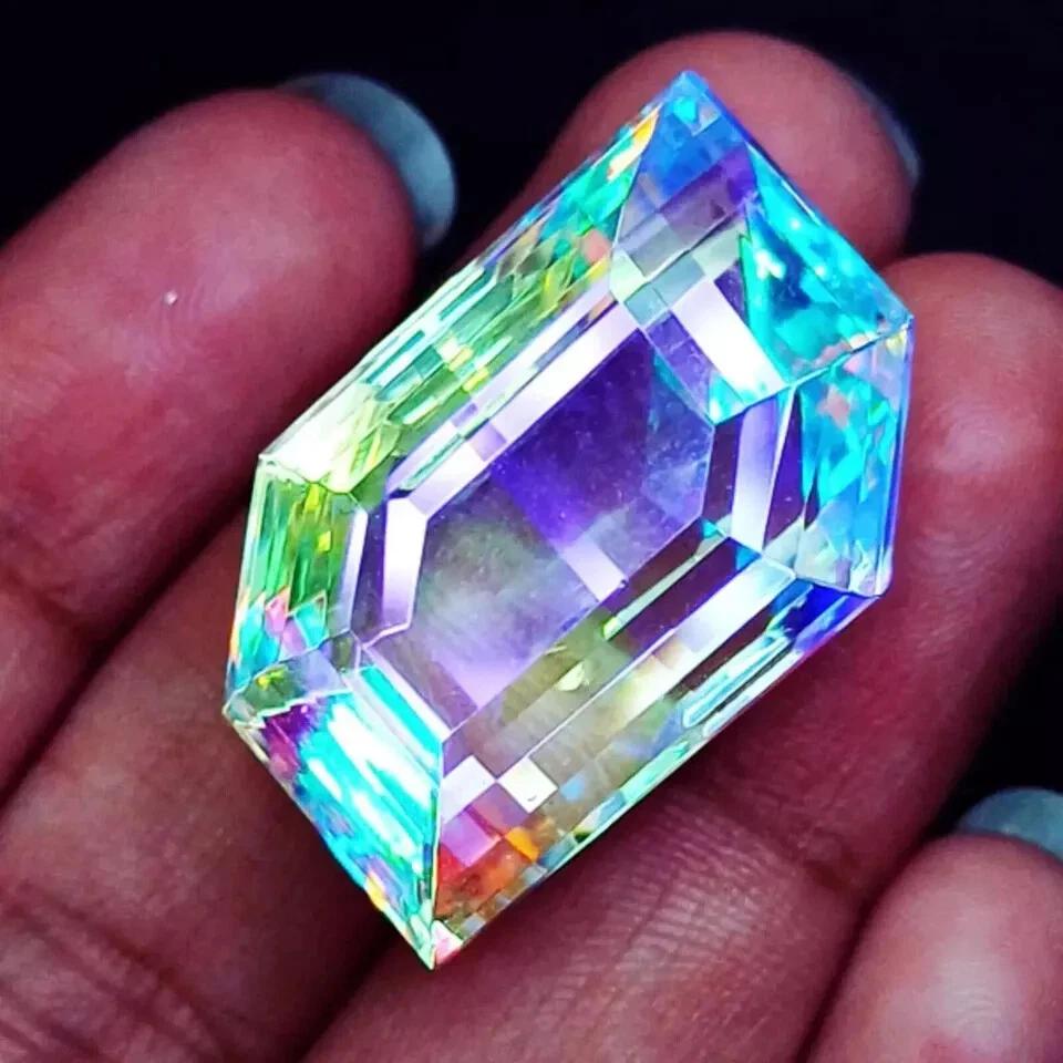 Amazing Mystic Quartz Fancy Multicolor Natural 50-52 Ct Stunning Gemstone