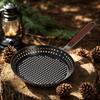 Wooden Handle BBQ Grilling Pan Folding Barbecue Plate Outdoor Grill Topper  Kitchen Roasting