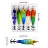 5Pcs Glows Squid Jig Lures Cuttlefish Sleeve Squid Jig Baits Night Fishing Octopuses Lures Hard Artificial Shrimp Baits