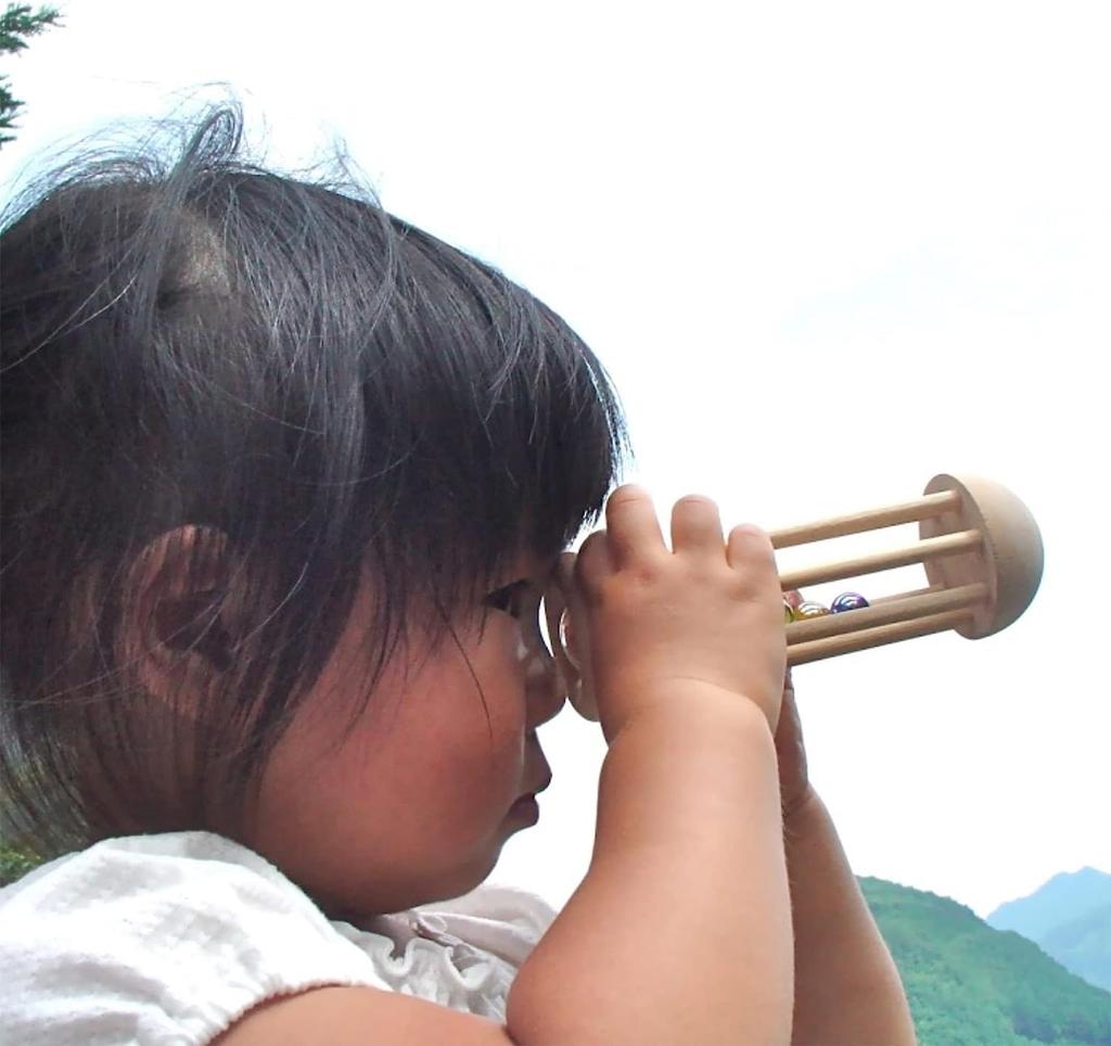 Marble Kaleidoscope (Look Through the Light To See the Vibrant Colors of the Universe) Beautiful Wooden Toy, Made In Japan
