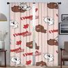 Elegant Room Curtains for Living Room L-LINE Partition Home Interior Curtains 2 Pieces Halloween Decoration Window Curtain Child