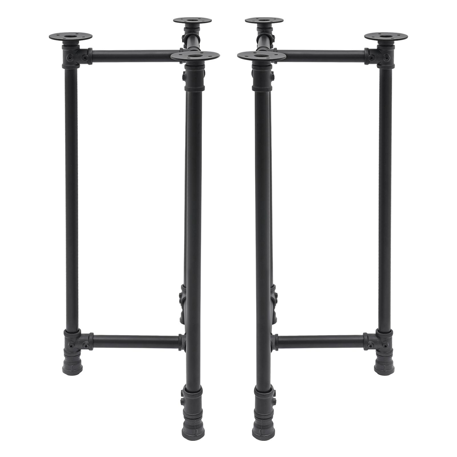 

Металлические ножки для стола, набор из 2 штук, индустриальные рустикальные стальные ножки для стола/скамьи для DIY кофейного столика, обеденного стола, мебельного проекта, черные чёрный
