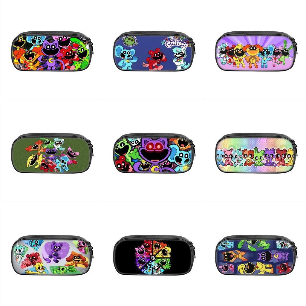 Smiling Critters Cartoon Pencil Case Nylon Kids School Supplies Storage For Children