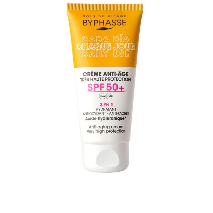 Crème Visage Anti-âge - Byphasse - SPF50+ - Hydratation - Waterproof - 50 Ml