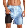 Mens Quick-Dry Board Shorts Swim Trunks With Print Design Beach Surfing Swimming Outdoor Activities
