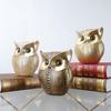 Dots Owl Statue Decorative Figurine Ornament for Home Office Resins Crafts Animal Sculpture for Book Shelf and TV Stand