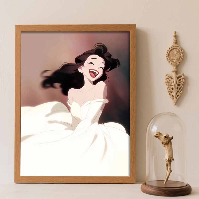 Disney Diamond Painting Kit Joyful Princess 5D DIY Home Decor & Craft Lovers Gift, Beautifully Designed Round 20x30cm