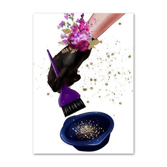Hair  Salon Canvas Painting Decoration Aesthetic Wall Art Living Room Home Decor Gift
