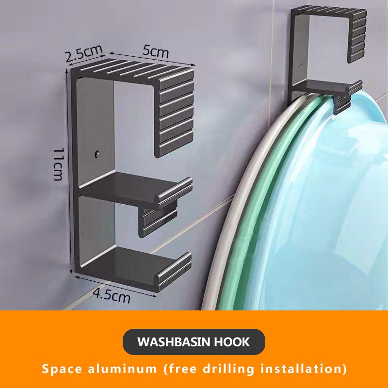 Полка для умывальника в ванной комнате Стеллаж для крышки кухонной кастрюли Стеллаж для разделочной доски Стеллаж для хранения без отверстий Настенный кронштейн Складная полка для умывальника 11255cm чёрный 980₽