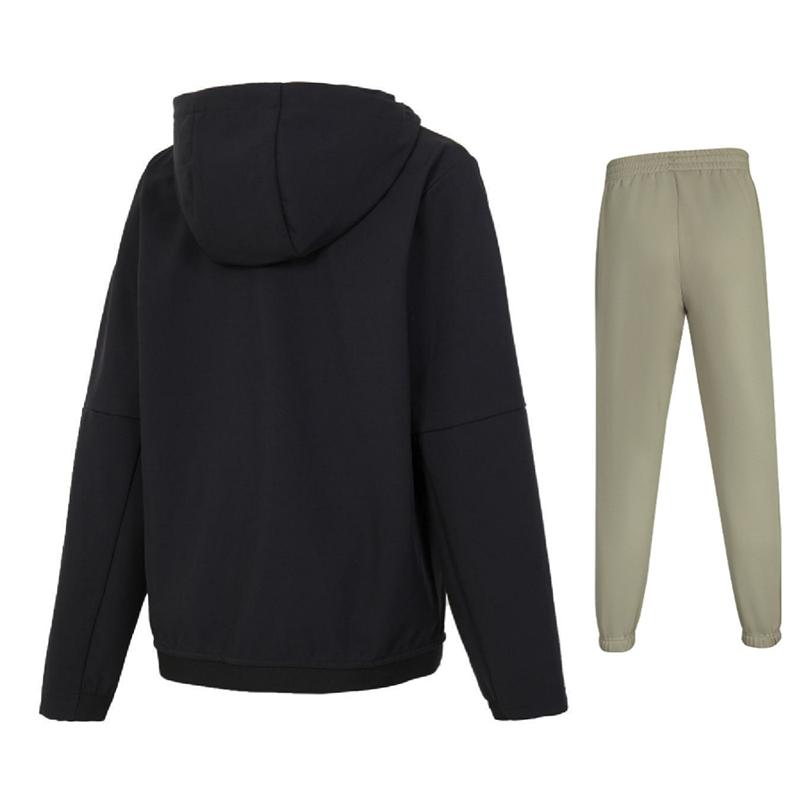 Under Armour Warm Zip-Up Hooded Jacket Comfortable Knit Long Pants Casual Sports Set Men Sets 24600408-001+24600705-203