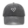 Literary and retro small love embroidery soft top fashion cap women's summer outdoor simple washed baseball cap men's autumn