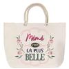 Sac de plage avec anse corde Mémé la plus belle Fête Grands-Mères Mamie Grand-Mère Cadeau | Grand Sac de Transport & Sport