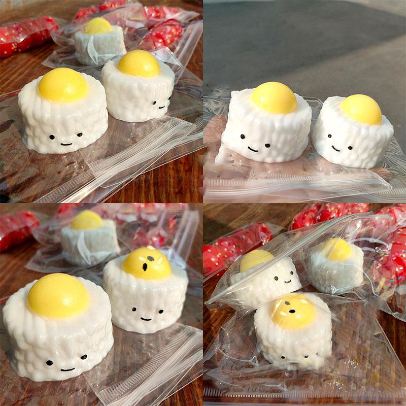 New Mochi Taba Squishy Kawaii Salted Egg Yolk Rice Ball Soft Stress Relief Sensory Fidget Toy Cute Party Gift Kids Birthday Gift