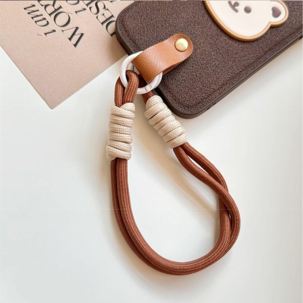 Rainbow Lanyard Strap Portable Rope Keychain Exquisite Hanging Chain Ring  Woman