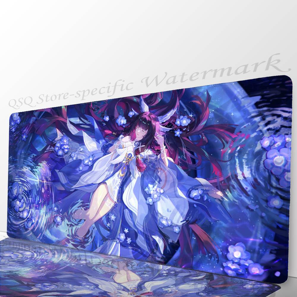Anime Columbina G-Genshin Impact Mousepad Non-slip Suitable For Office Computers Laptops E-sports Game Desk Mats XXL Keyboard