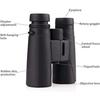 10X42 Professional Binoculars with Smartphone Adapter, Compact Waterproof Low Night Vision Binoculars for Adult Birds Watching Hunting Concert Travel