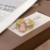 Medieval Personalized Retro Enamel Dripping Oil Inlaid Zir*****Pening Ring Niche Light Luxury High-End Ring Woman