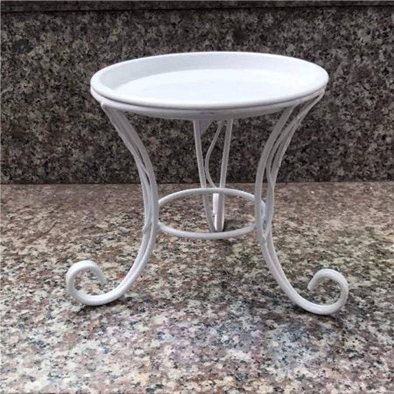 2x Tabouret Fleur Métal Support Fleur Style Européen Tabouret Balcon Sol Jardin Pot à Fleurs Support Planteur A