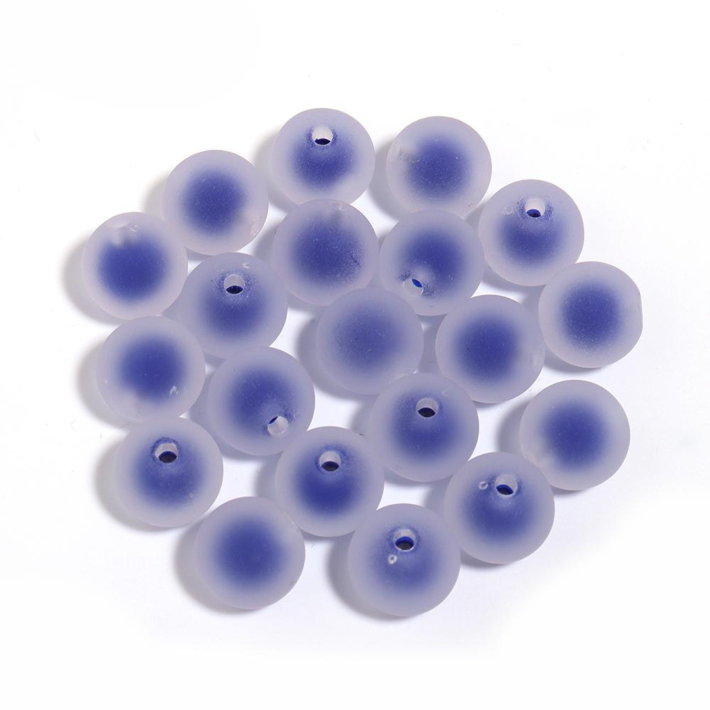 10pcs Acrylic Frosted Beads 16mm Color Matte Round Loose Spacer Bead for Jewelry Making DIY Neckalce Bracelet Supplies Wholesale