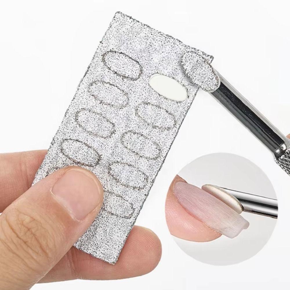 Doppelköpfiger Hufschuh-Schieber 100# 150# 240#, Nagelpflege-Werkzeug Nagelhautschieber Pediküre
