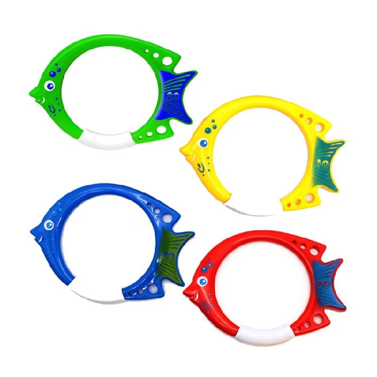 

Diving Toy for Kids, 4Pcs Fun Swimming Pool Diving Toy Rings Set, Underwater Training Toy Diving Game Childrens Gift