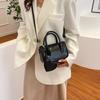 Mit Liebe Anhänger Silber Handtasche Leder Satteltasche Elegante PU Bowlingtasche Mädchen/Damen