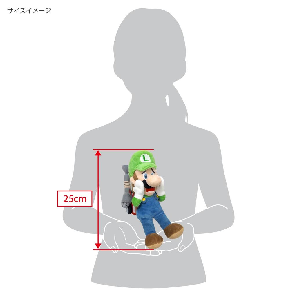 Sanei Boeki Mansion 2 Luigi W10 X D13 X H25cm Plush Toy Luigi's (Strobe Head)