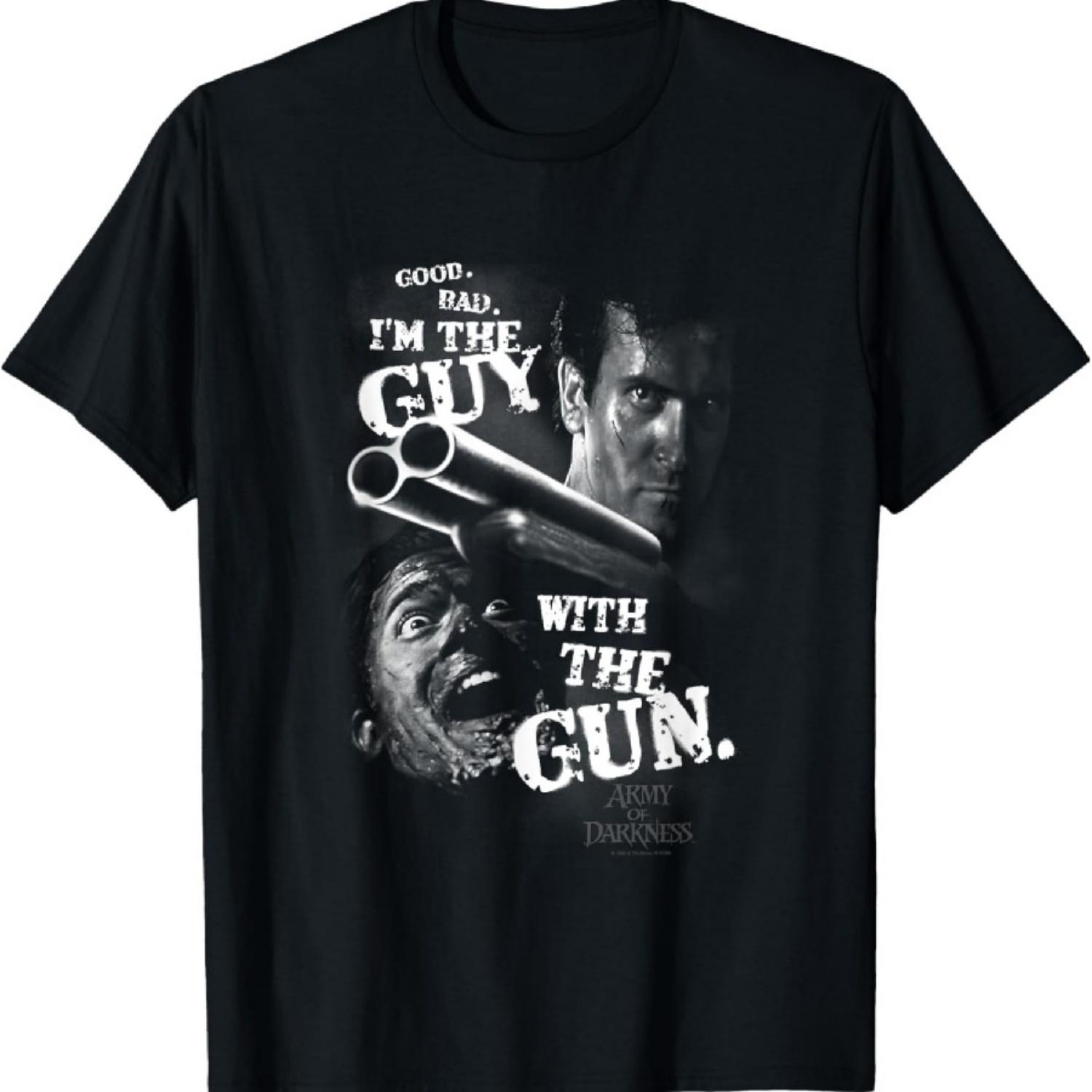 Футболка «Армия тьмы» с парнем с пистолетом S чёрный