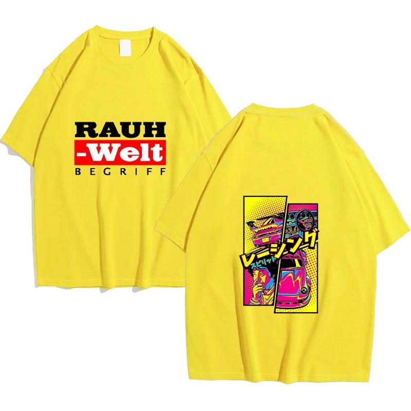 Back Retro Turbo RWB 993 New T-shirt Men Short Sleeve Hip Hop Street Boy Casual Tops Harajuku Drive Sport Car Fashion White Tees