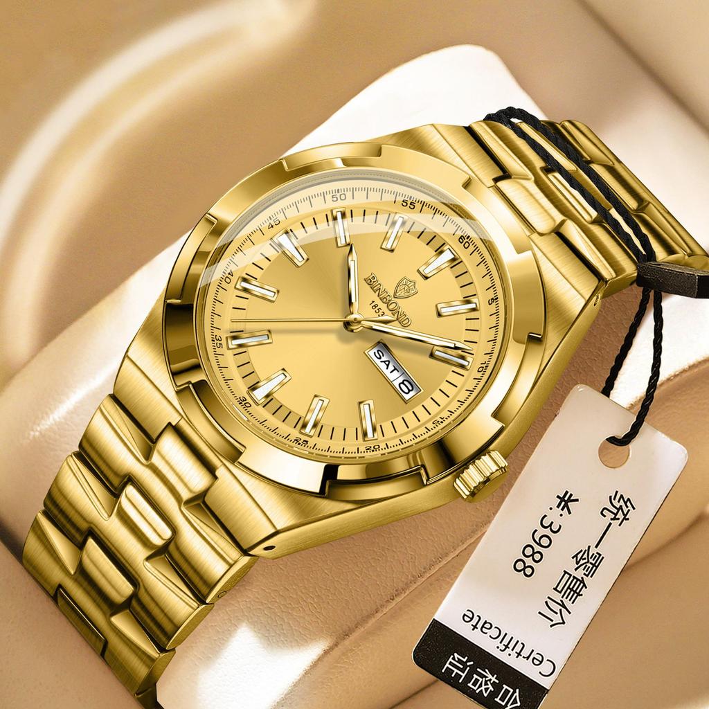 BINBOND Men's Multifunctional Luminous Waterproof Watch