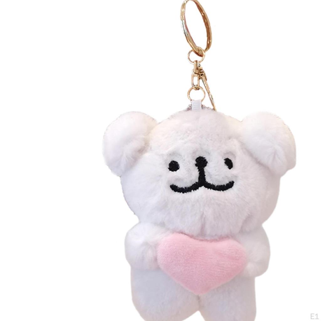 Plush Doll Pendant Lightweight Character Ornament for Kids Adults Gifts Idea pink heart