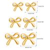 Minimalist Cute Large-Medium-Small Bow Earrings for Women Girls New Trendy Gold Plated Bowkont Ear Studs Piercing Jewelry Gift