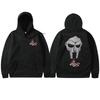 Rapper Mf Doom Madvillain Metal Mask Face Poster Graphic Print Hoodies Men Women Streetwear Hip Hop Fashion Harajuku Y2K Sweatshirt Oversized Pullover