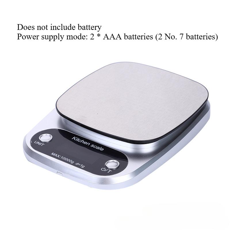 

Кухонные весы для продуктов , 5 кг 10 кг Цифровые Большие весы с ЖК-дисплеем, Точность 0,1 г для выпечки, приготовления пищи, подготовки еды, Взвешивание из нержавеющей стали