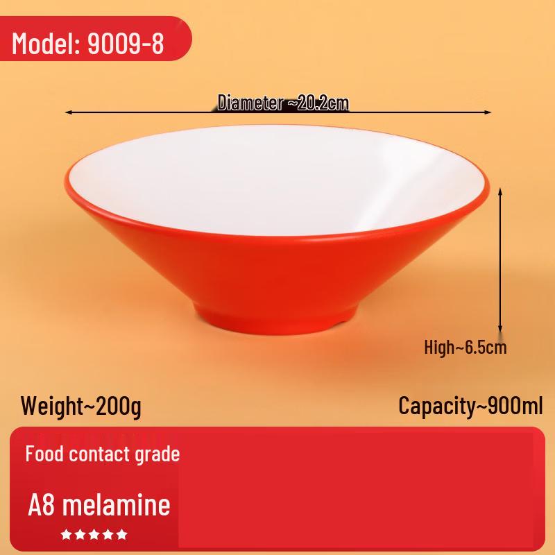 Jingbaodi Commercial Tempered Melamine Noodle & Soup Bowls