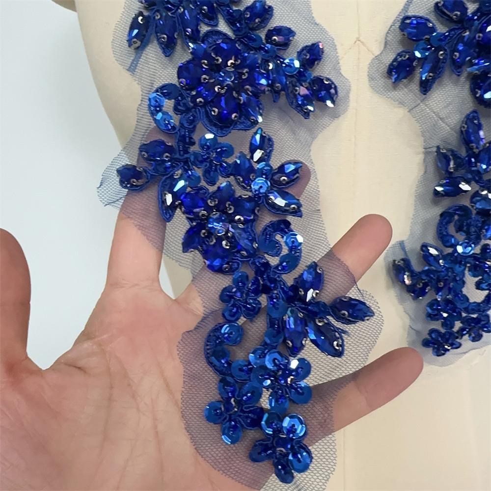 3D Flatback Motif Rhinestone Sewing Accessories for Dresses Lace Appliques Shiny Gold Trim Sequin Flowers Corset Embroidery Hat