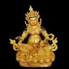 Feng Shui Copper Yellow God of Wealth Statue Buddha Tantric Home Living Sculptures