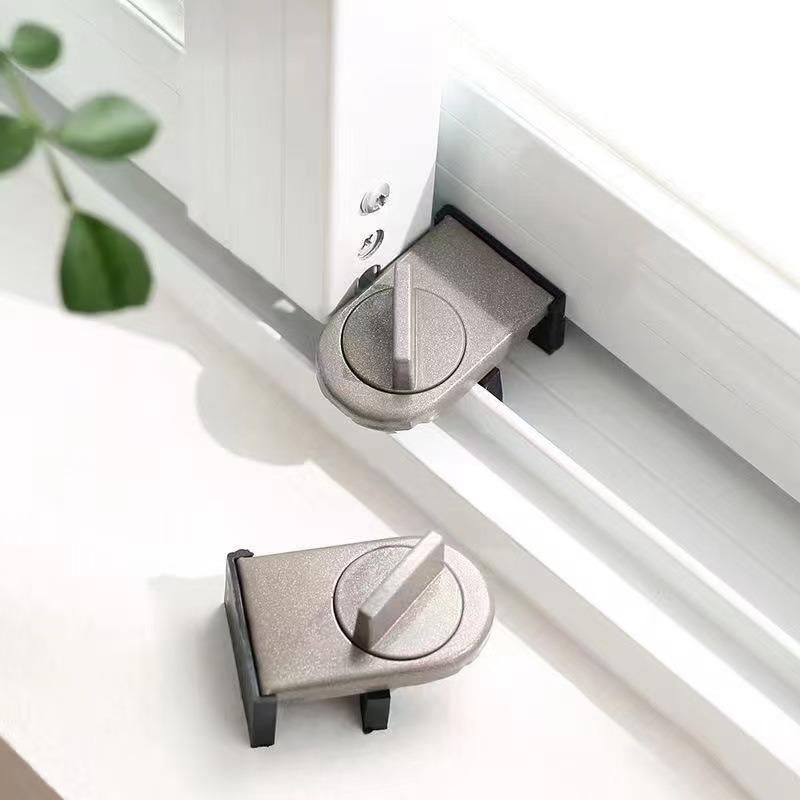 Window Latch Aluminum Alloy Screen Fixed Buckle, Living Room Sliding Door Safety Lock, Child Protection Sliding Door Limiter