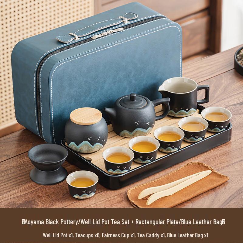 Green Mountain Black Pottery Kung Fu Tea Set