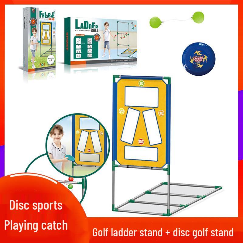 Children's Interactive Toss-and-Throw Frisbee Ladder Game Set
