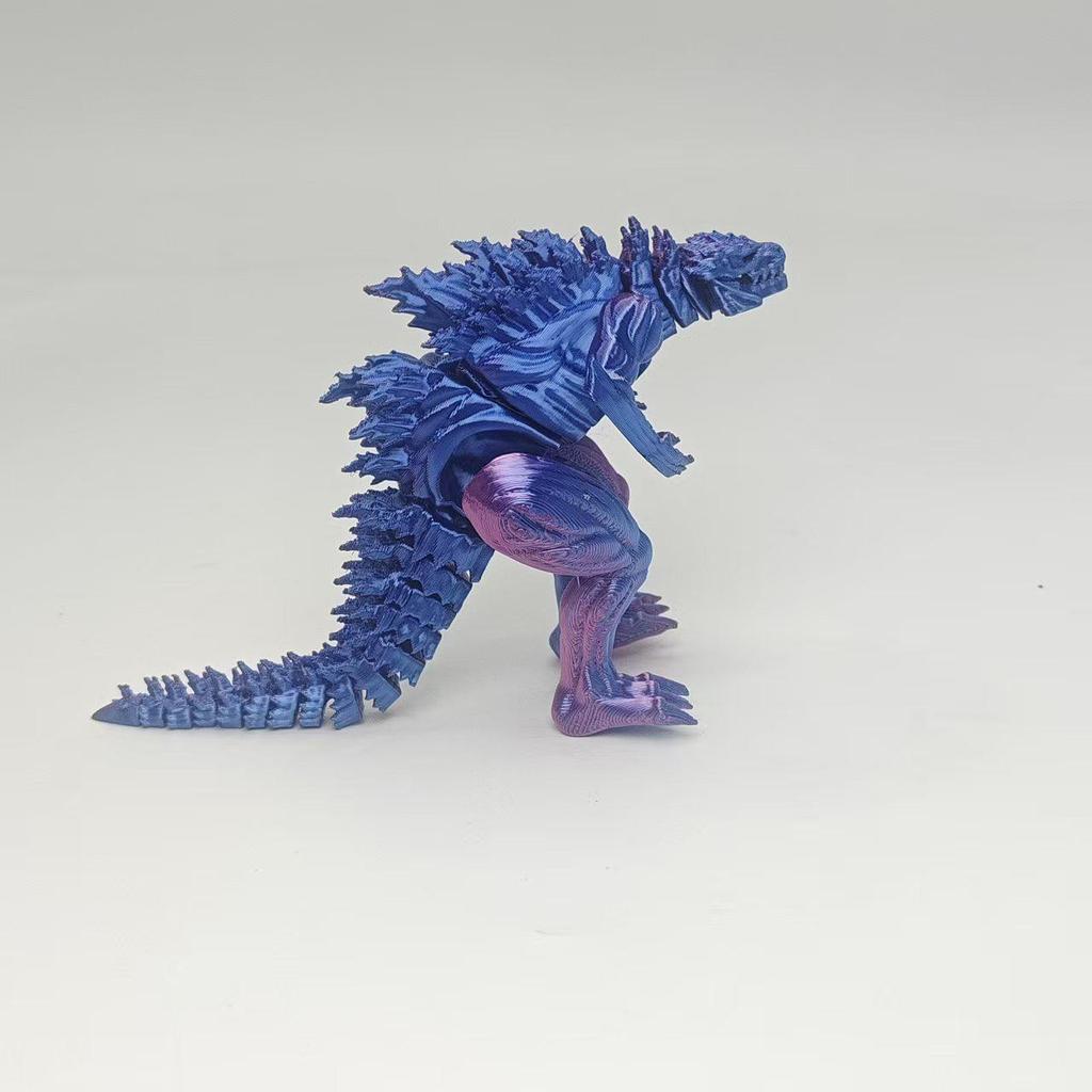 3D Printed Movable Godzilla Dinosaur Model - Creative Toy Gift for Boys